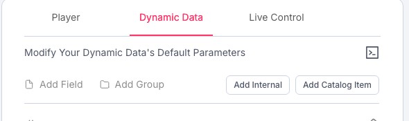 Dynamic Data toolbar with Add Catalog Item